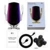 R1 10W Automatic Clamping Car Wireless Charger Silver(For IOS Interface
