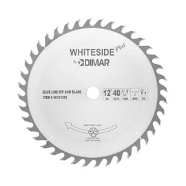 Whiteside 12" Glue Line Rip Blade 40 Teeth 1" Bore TCG Grind 90121505