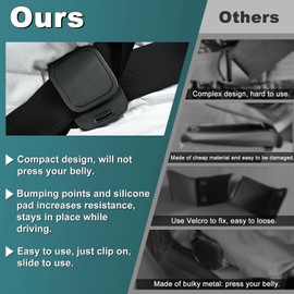 ciciglow Ajustador de Cinturón de Seguridad de Coche, 2 uds., Clips Universales para Cinturón de Seguridad de Coche para Adultos/niños, Posicionador de Correa Protectora de Hombro y
