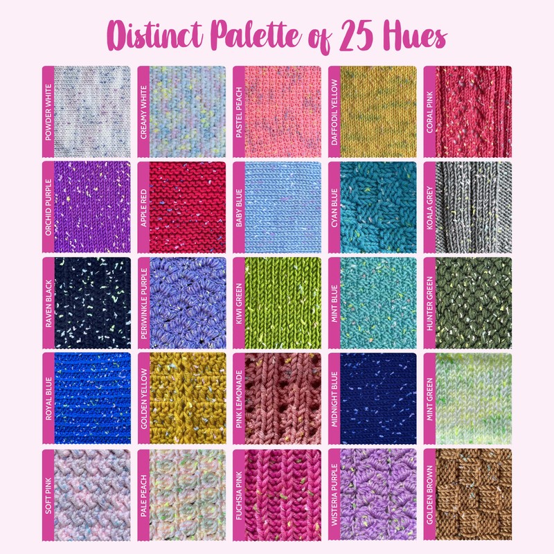 Tweed Twinkles Soft Baby Yarn for Crocheting, 8-Pack (696Yds /