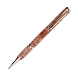 Lanier Pens Longwood Twist Pen - 24kt Gold - Maple Burl