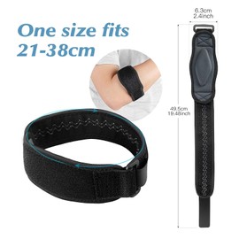 AGPTEK 2 piezas de soporte de codo mejorado para epicondilitis de tenis y golfista, codo de gimnasio en casa con cómoda almohadilla de compresión de EVA Idelae para aliviar el dolor (gris)