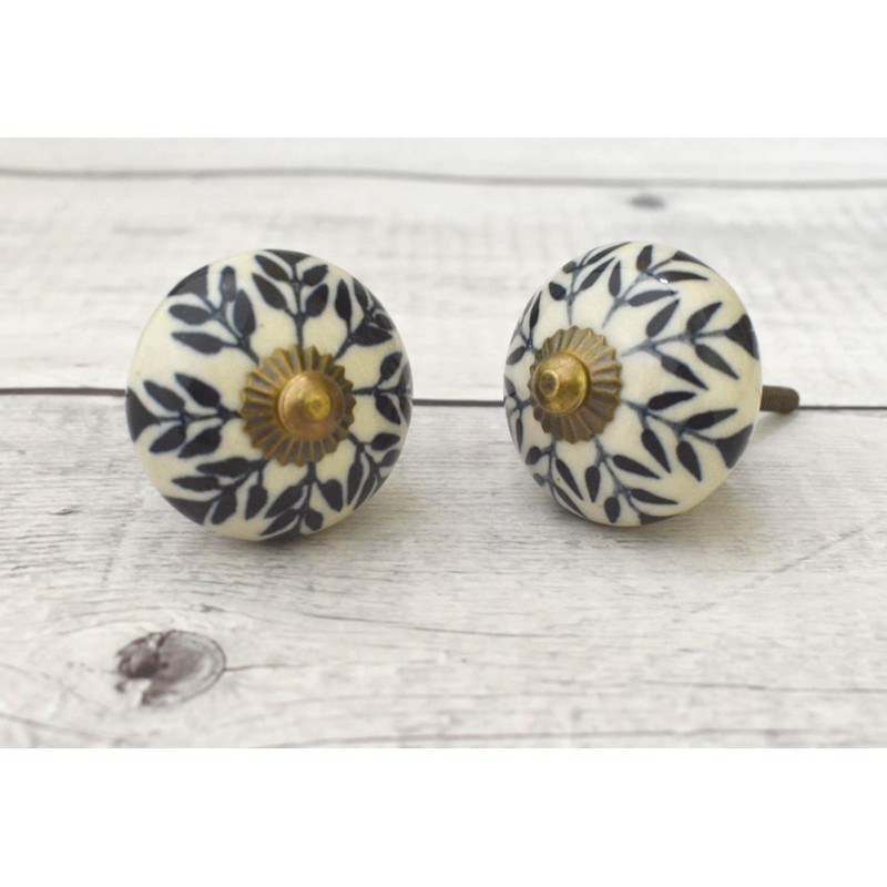ARTISNO Ceramic Knobs for Cabinets - Set of 10 Decorative
