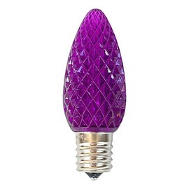 EZLS C9 Faceted Purple LED Bulb - C9 Purple Faceted Replacement Bulb