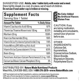 Nature Made Super B-Complex with Vitamin C & Folic Acid, 460 tablets