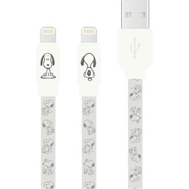 Cable Lightning 120 cm Gourmandise SNG-743IV – Color Marfil y Snoopy
