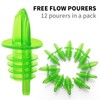Plastic Liquor Bottle Pourers green- 12 Pack Classic Bottle Pourers