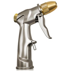 ARXIVE Heavy Duty Metal Hose Nozzle with 4 Adjustable Spray Patterns