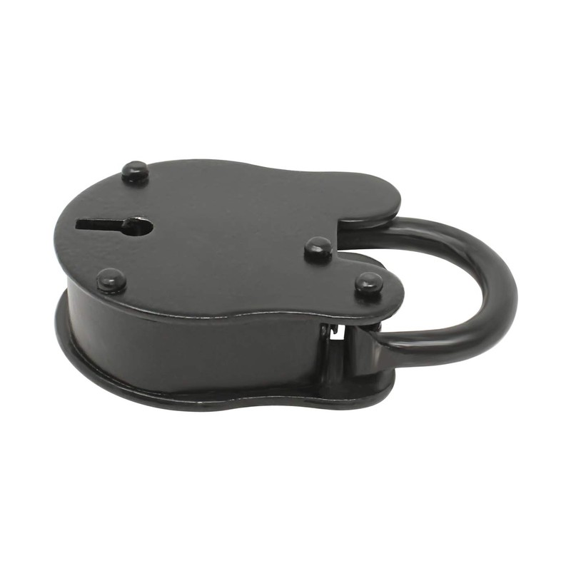 Nautical Cove Antique Solid Iron Lock with Skeleton Keys -