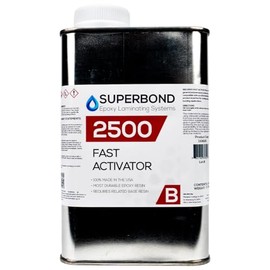 Superbond Laminating Epoxy 2500 Activator Pint Can - for Use with The 1500 Base Resin Great for Fiberglass laminations, Structural use, Putty and so Much More…
