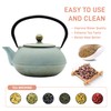 SECHUDO 30.4oz Small Cast Iron Teapot, Tea Kettle for Stovetop