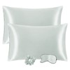 PiccoCasa Satin Pillowcases for Hair and Skin with Eye Mask
