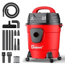Aspiradora Seco Mojado 3 En 1 con Sistema de Expulsión de Aire, 15L 3.5 Pico HP, 10 Accesorios, Aspiradora con Filtro, Manguera de 1 M Y Cable de 3 M 