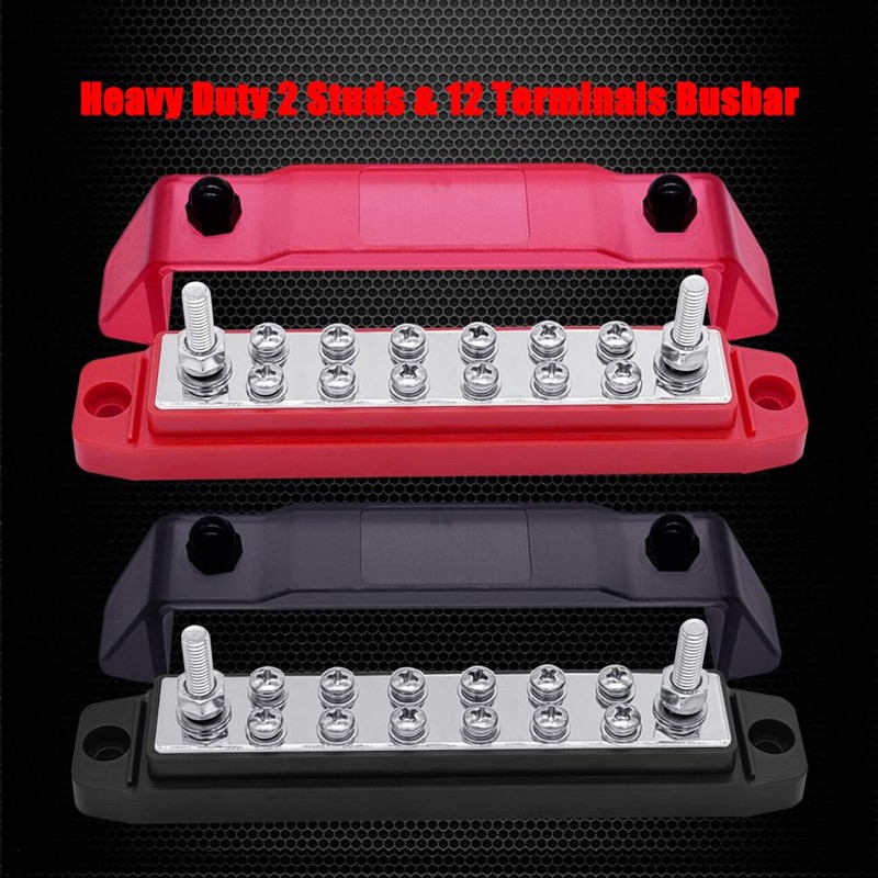 Ampper Power Distribution Block Bus Bar 12V, 2 x M6