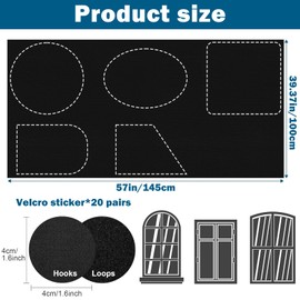 Blackout Fabric Window 420D Oxford Fabric Blackout Roller Blind No Drilling UV Protection Window Blackout Roller Blind DIY Blackout Curtains Suitable for Windows at Home or in the Car