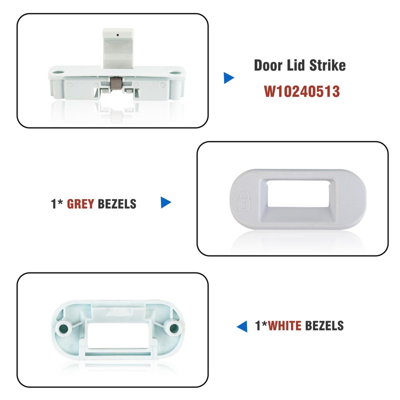 BENEGO W10404050 W10238287 Washer Lid Lock Latch Switch Assembly for