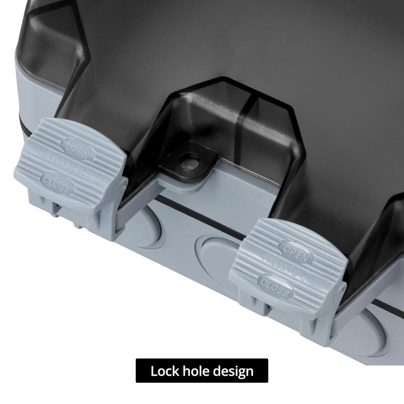 QWORK Heavy-Duty Outdoor Electrical Socket Cover - Wall Plug Socket