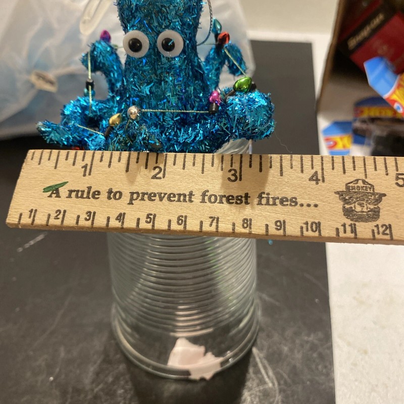 Holiday Time Teal Glitter Octopus Ornament, 3 in, by Holiday