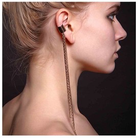 Yheakne Boho Chain Tassel Earrings Gold Long Drop Dangle Earrings Dangle Chain Earrings Vintage Long Earrings Punk Earrings Jewelry for Women and Girls