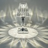 LED Crystal Table Lamp Transparent Prism Dimmable Desk Lamp USB