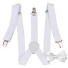 LEX STANDARD BL009 Men's Suspenders, Rubber Belt, Bow Tie, Y-Shaped,