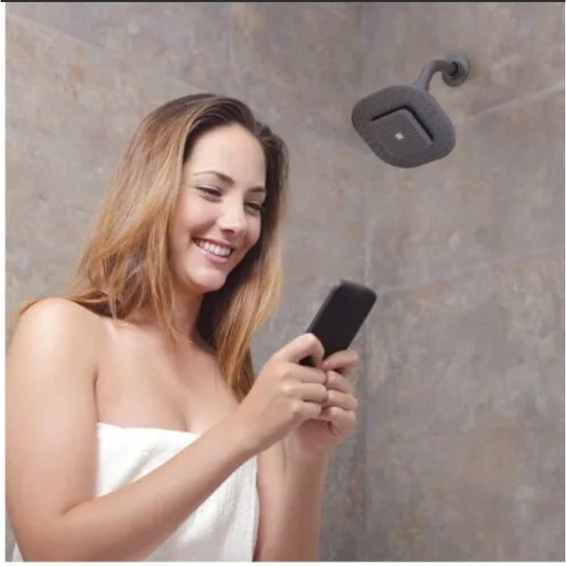 Atomi Bluetooth Speaker Showerhead Matte Black 3Watts 1.8 GPM AT1490B