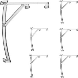Valance Clips 8pcs 3.5" (89mm) Plastic Clear Color Curved Panel Hidden Retainer Holder for Vertical Blinds with a 1-17/32inch(39mm) headrail in Width