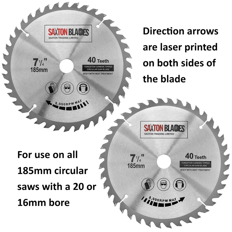 TCT18540T20B TCT Circular Saw Blade 185mm x 40T x 20mm