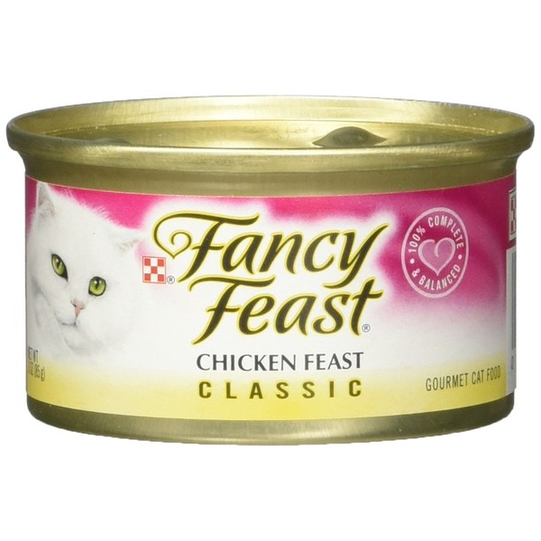 Purina Fancy Feast Classic Chicken Feast Pack of 12-3 oz Cans (Total 36 oz)