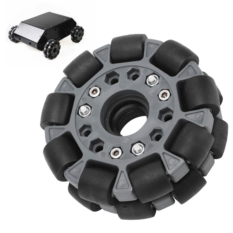 100mm Durable Nylon Rubber Bearing Rollers Omni Wheels for Robot