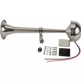 FARBIN 12V Waterproof Marine Horn Single Trumpet Stainless Steel Electric Horn for Boat