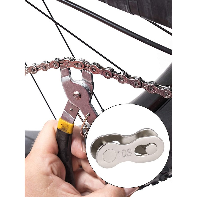 Bicycle Missing Link,5 Pairs Mountain Road Bike Chain Reusable Silver