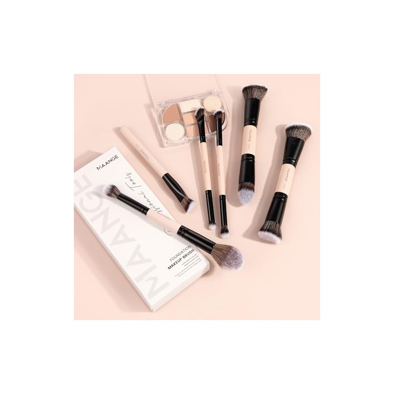 MAANGE Brochas para Maquillaje de Doble Punta 6PCS Set de