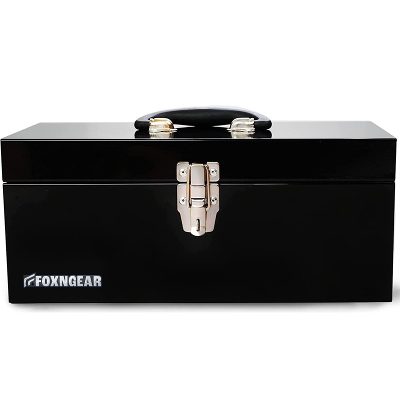 HantekSteel 16" Portable Steel Heavy-duty Tool Box 18-Gauge with Metal