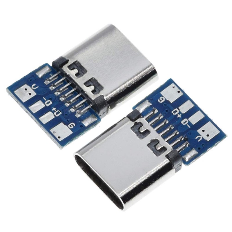 ANMBEST 10PCS USB 3.1 Type C Connector 24 Pins Male