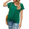 TASAMO Twist Knot Shirts Rolled Sleeve and Stylish Tunic Tops