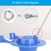 Hibbent 3 Pack Universal Toilet Flapper Chain Replacement Kit,Stainless steel,Including