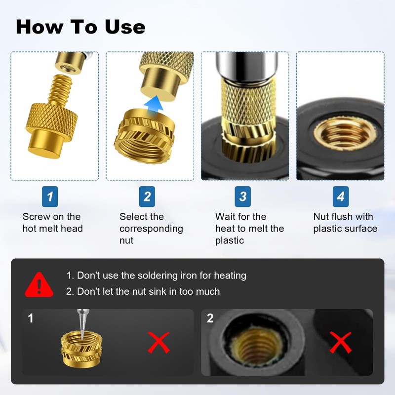 Soldering Iron Set, 388 Pieces Soldering Tips Thread Insert Set