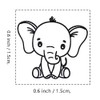 Elephant Rubber Stamp, 3/5 Inch Small Mini Stamp for Scrapbooking