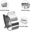 Stainless Steel Cable Clamp Silver Tone Metal Cable Clamps, 22.5