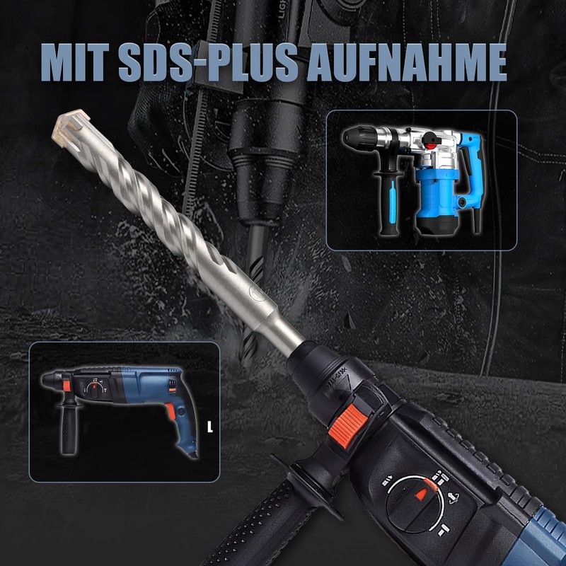MOXPIFY 260 mm SDS Plus Drill Bit Set 6, 6,