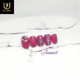 ✨Sunshine Rose handmade nail tips✨ - Short ballerina / ✨선샤인로즈 수제네일팁✨ - 숏발레리나