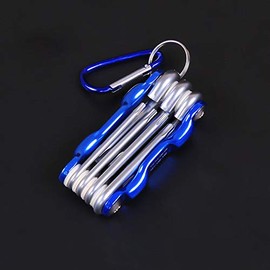 7/8 in 1 Folding Hex Key Set Metric Allen Hex Keys/Torx Key Heavy Duty Folding Allen Wrench Tool for Bikes Automobile Machinery Repair (8 in 1 Torx Key (L))