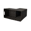 Homemodele Black Nylon-Woven Stair Step Basket with Handle
