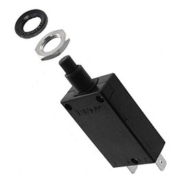 E-T-A Circuit Protection and Control 2-5700-IG1-P10-DD-5A, Circuit Breaker; Therm; Push; Cur-Rtg 5A; Panel; 1 Pole; Vol-Rtg 250/28VAC/VDC