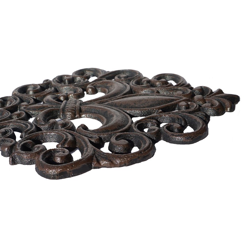 Lulu Decor, Cast Iron Fleur De Lis Decoration Plaque (Plaque)
