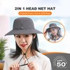Mosquito Sun Net Hat Cap - Foldable Bug Hat UPF