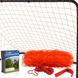 Park & Sun Sports Bungee-Slip-Net Replacement Nylon Goal Net: Soccer/Multi-Sport Goal, Orange, 8' W x 6' H x 4' D