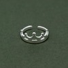 Kualitas Genuine 925 Sterling Silver Crown Toe Adjustable Ring