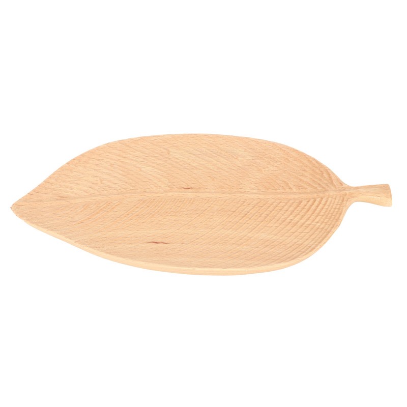 Leaf Shape Wood Plate Storage Trays Tea Tray Dessert Dinner